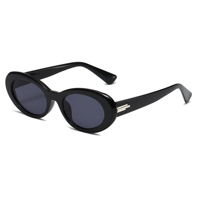 Wholesale Small Frame Oval Zebra PC Sunglasses